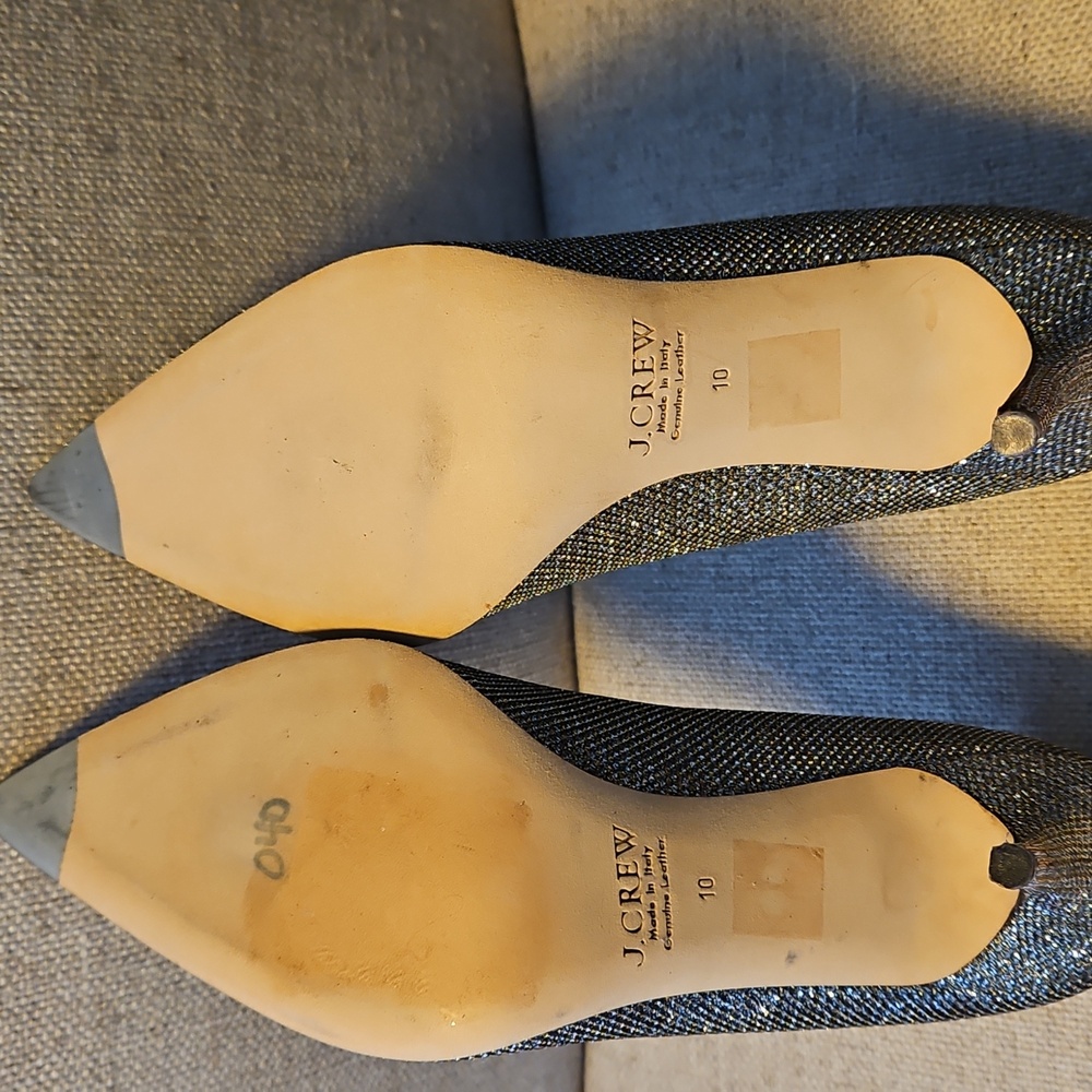NWOT J. CREW Woven Metallic Pumps - Picture 6 of 8